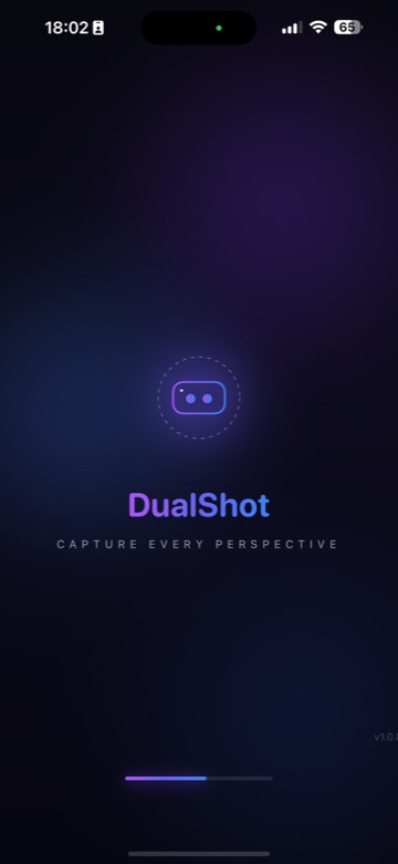 DualShot launch screen